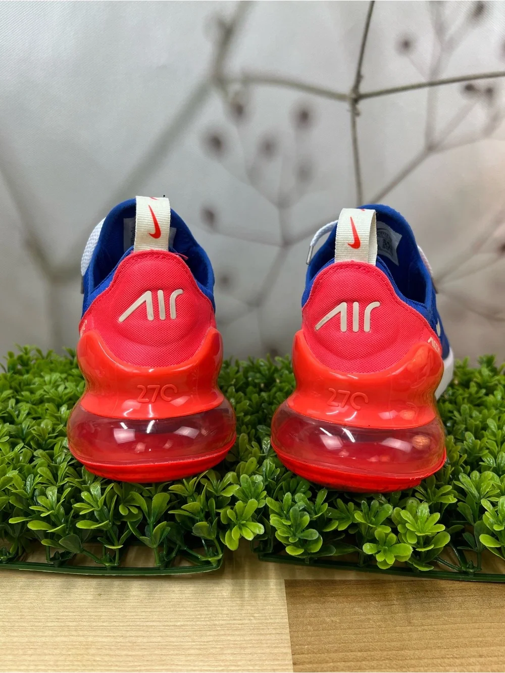 Nike Air Max 270 Hyper Royal Blue Bright Crimson Men's Size 7